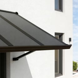 Auvent de porte Canopy Augustine Canopia - Noir - gris opaque