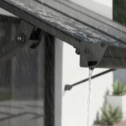 Auvent de porte Canopy Augustine Canopia - Noir - gris opaque