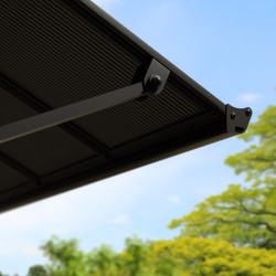 Auvent de porte Canopy Augustine Canopia - Noir - gris opaque
