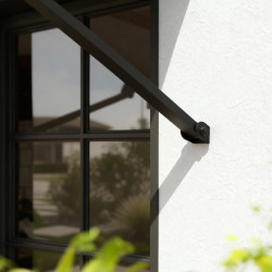 Auvent de porte Canopy Augustine Canopia - Noir - gris opaque