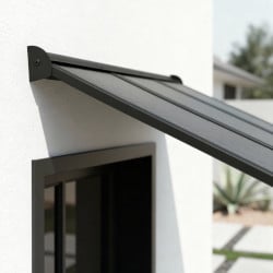 Auvent de porte Canopy Augustine Canopia - Noir - gris opaque