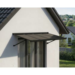 Auvent de porte Canopy Augustine Canopia - Noir - gris opaque