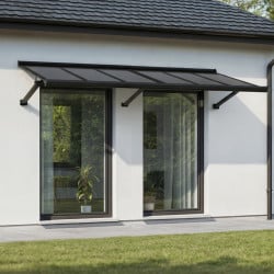 Auvent de porte Canopy Augustine Canopia - Noir - gris opaque