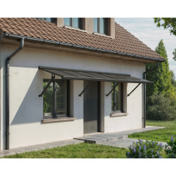 Auvent de porte Canopy Augustine Canopia - Noir - gris opaque