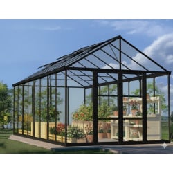 Serre de jardin Aria Crystal Canopia - Structure noire - Panneaux transparents