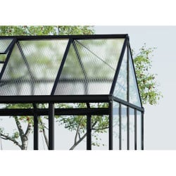 Serre de jardin Aria Crystal Canopia - Structure noire - Panneaux transparents