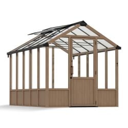 Kit serre de jardin Nature bois de cèdre Canopia - Panneaux polycarbonate transparents