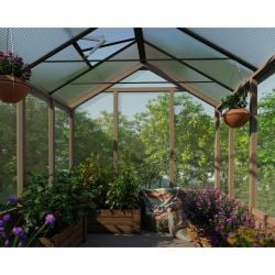 Kit serre de jardin Nature bois de cèdre Canopia - Panneaux polycarbonate transparents