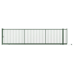 Portail industriel coulissant Medium Largeur 5m Barreaudé