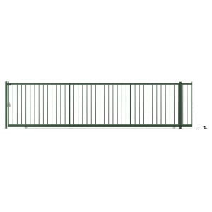 Portail industriel coulissant Medium Largeur 6m Barreaudé