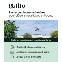 Pack de 8 recharges piège anti-ponte Ovi - Wiliv