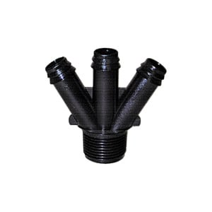 Jonction cannelée, 3 DÉPARTS 20mmX3/4"M(100u) Netafim