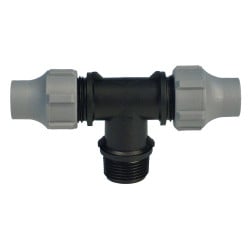 Té lock Ø16mm X 3/4"m (25u) Netafim