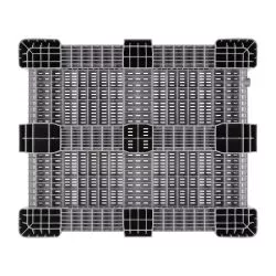 Caisse palette SB3 ajourée PE gris-clair 1200x1000x790mm 3 semelles - 610 L Craemer