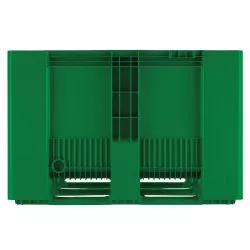 Caisse palette SB3 pleine PE verte 1200x1000x790mm 3 semelles - 610 L Craemer