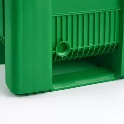 Caisse palette SB3 pleine PE verte 1200x1000x790mm 3 semelles - 610 L Craemer