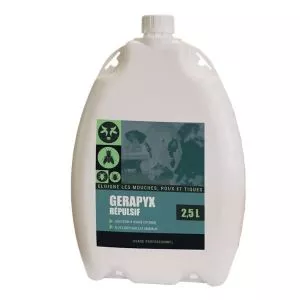 Répulsif mouches, poux et tiques Gérapyx UAB Armosa - Bidon 2,5 L
