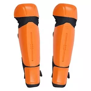 Protèges tibia souple orange, Solidur