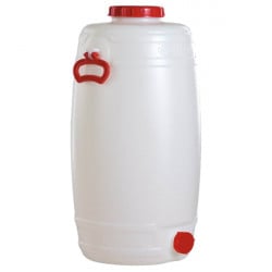 Tonnelet Cylindrique Qualité Alimentaire sans Robinet 10 à 50 L