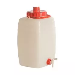 Tonnelet rectangulaire Qualité Alimentaire avec robinet - Volume 5 à 100 L