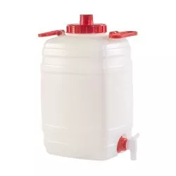 Tonnelet rectangulaire Qualité Alimentaire avec robinet - Volume 5 à 100 L
