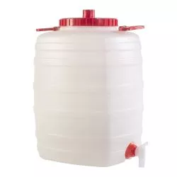 Tonnelet rectangulaire Qualité Alimentaire avec robinet - Volume 5 à 100 L
