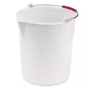 Seau Alimentaire Blanc 12L avec bec verseur et poignée confort
