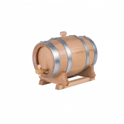 Fûts en chêne verni Allary avec robinet, cerclage galvanisé - 2 à 20 litres