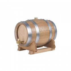 Fûts en chêne verni Allary avec robinet, cerclage galvanisé - 2 à 20 litres