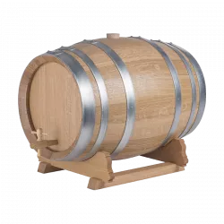 Fûts en chêne verni Allary avec robinet, cerclage galvanisé - 2 à 20 litres