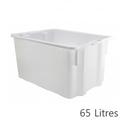 Bacs alimentaires, blanc - 65 litres