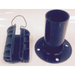 Platine de Fixation sur Muret Autobloquante pour Piquet T30 Verte