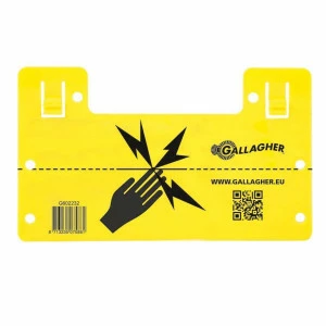 Plaquette de signalisation de clôture électrique Gallagher