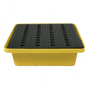 Bacs de rétention jaune Plast'Up, empilable, avec ou sans caillebotis - 30 L