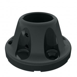 Platine Gris Anthracite pour piquet tubulaire Quickfix