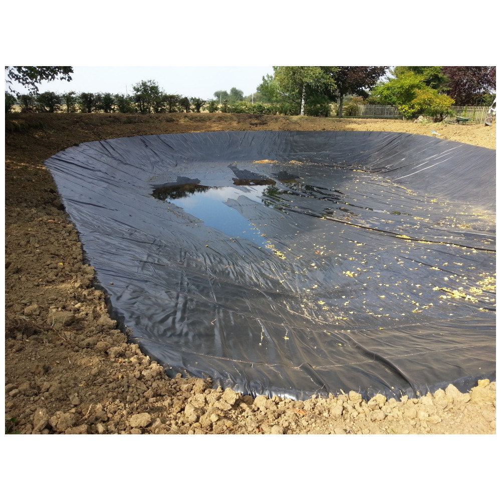 Bâche De Bassin Flexible Noire Durable De 0,12 Mm Pour Bassin à