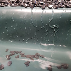 Bâche verte/blanche pour bassin PE 450µ, dim. 17 x 56 m