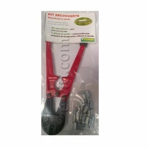 Kit découverte Petite Pince à sertir + 50 manchons pour fils de 1,6 à 2,5mm