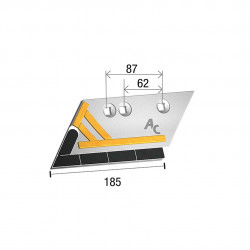 Soc rasette boulonnée Kuhn-Huard g631107-5117 180x100x12 mm Gauche