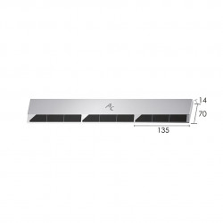 Bord à souder Universel pour aileron 135x70x15 mm Gauche