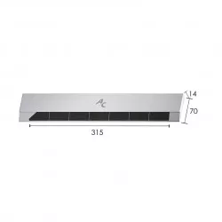 Bord à souder Universel pour aileron 315x70x14 mm Gauche