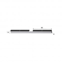 Mise à souder plate Universelle recharge 200x8x14 mm