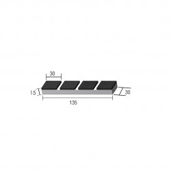 Mise à souder plate Universelle recharge 30x30x15 mm 4 PL.