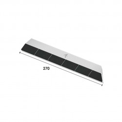 Aileron à souder biseauté Universel 270x40x12 mm 6PL. Droit