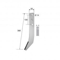 Dent butteuse Baselier FKS90001 345x45x12 mm