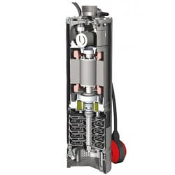 Pompe MPSM 506 Mono Calpeda, 5" immergée multicellulaire inox (turbine noryl) pour puits