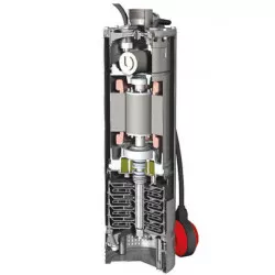 Pompe MPS 304 Tri Calpeda, 5" immergée multicellulaire inox (turbine noryl) pour puits