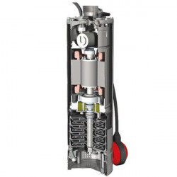 Pompe MPS 307 Tri Calpeda, 5" immergée multicellulaire inox (turbine noryl) pour puits