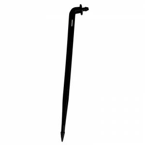 Pique plastique coudé 15 cm NETAFIM, noire, pour tubing 3/5 mm, lot 100 pcs
