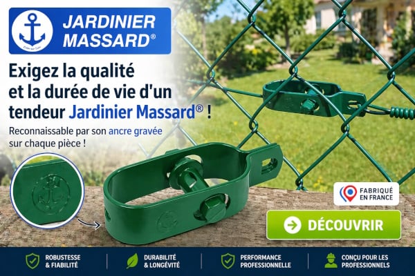 Tendeur raidisseur pour grillage de clôture